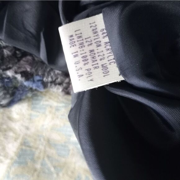 Revue 8 Multclrd Acrylic Wool Mohair Knitted Lngslvs Lined Button Up Women's - Picture 9 of 10